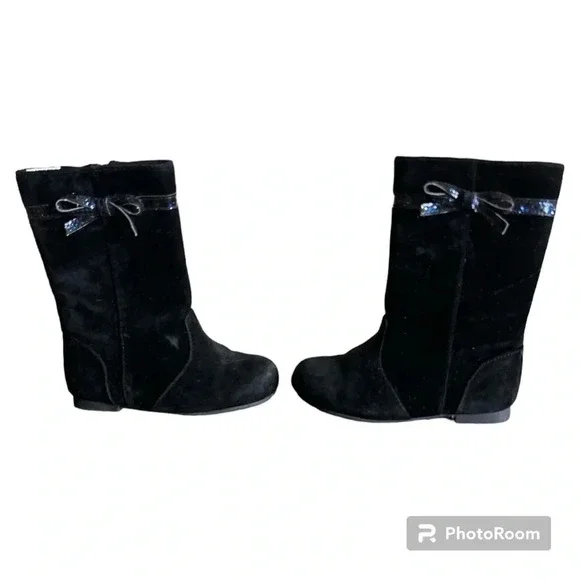Gymboree black dress boots toddler size 8 - Picture 3 of 7